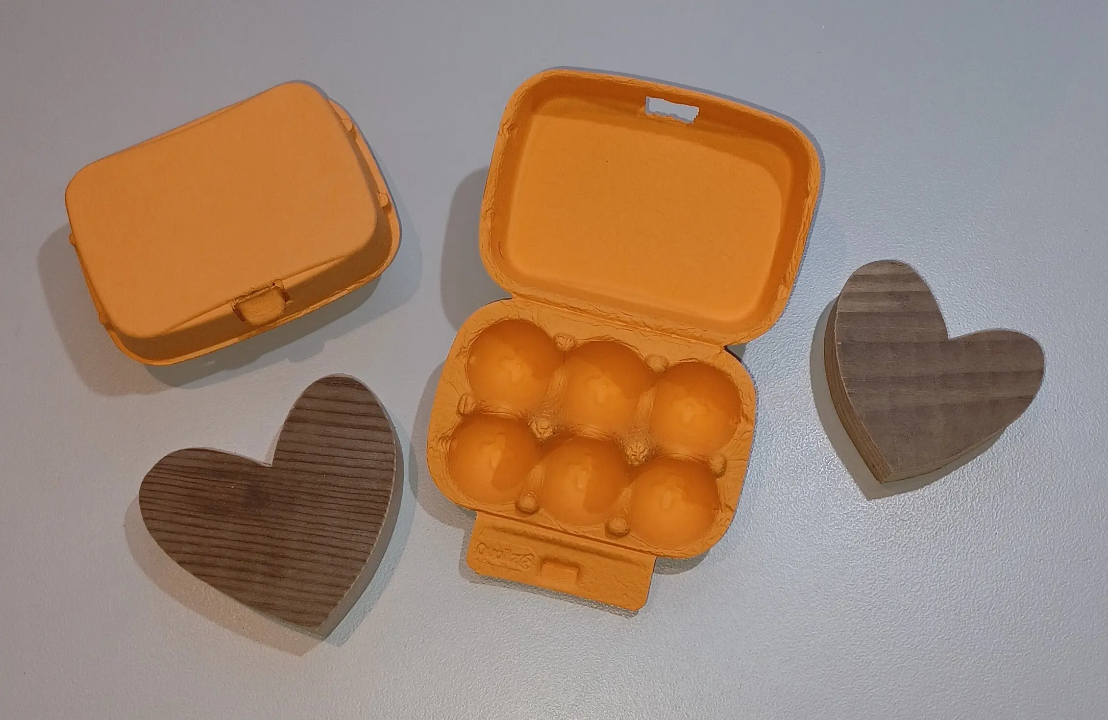 Wachteleierschachtel 6er orange